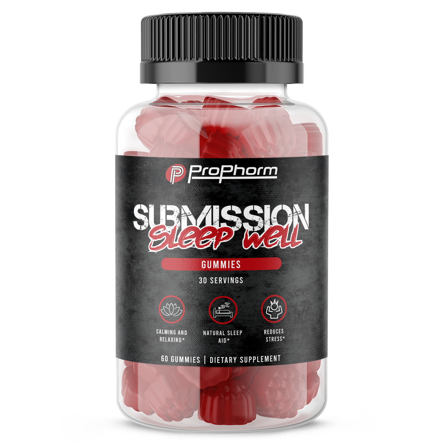 Picture of SUBMISSION - SLEEP WELL gummies in bottle